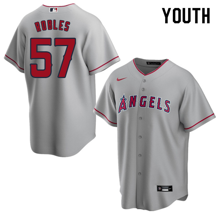 Nike Youth #57 Hansel Robles Los Angeles Angels Baseball Jerseys Sale-Gray